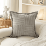 Corduroy Cushion Cover | Striped Patchwork