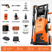 Electric Pressure Washer | Self Priming Cleaning Machine • Homefinn