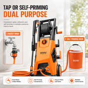 Electric Pressure Washer | Self Priming Cleaning Machine • Homefinn
