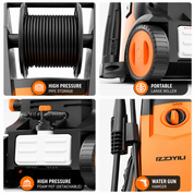 Electric Pressure Washer | Self Priming Cleaning Machine • Homefinn