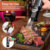 Electric Salt And Pepper Grinder Set | USB Rechargeable · Homefinn