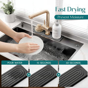 Faucet Drying Mat | Ribbed Drainage · Homefinn