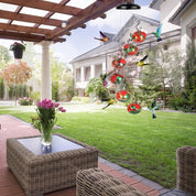 Glass Hummingbird Feeder | Hanging Wind Chime · Homefinn