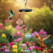 Glass Hummingbird Feeder | Hanging Wind Chime · Homefinn