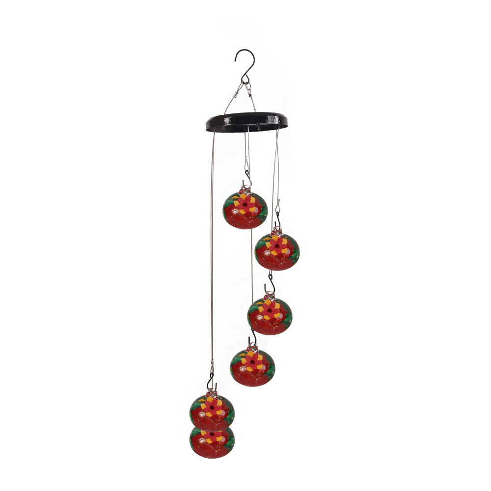 Glass Hummingbird Feeder | Hanging Wind Chime · Homefinn