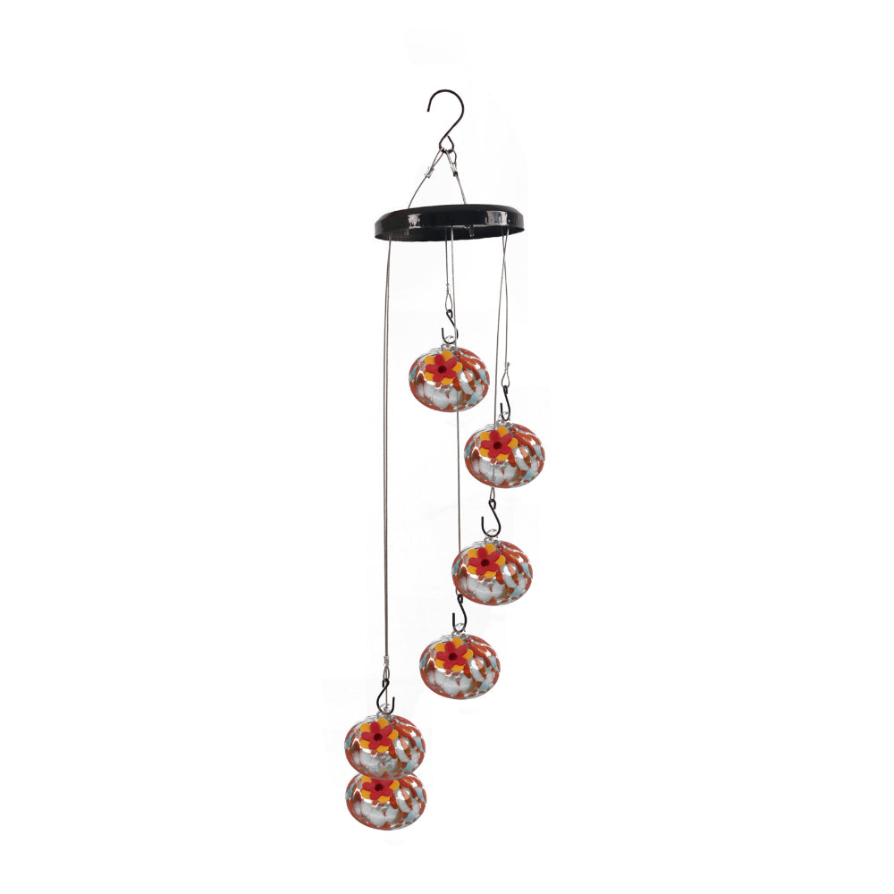 Glass Hummingbird Feeder | Hanging Wind Chime · Homefinn