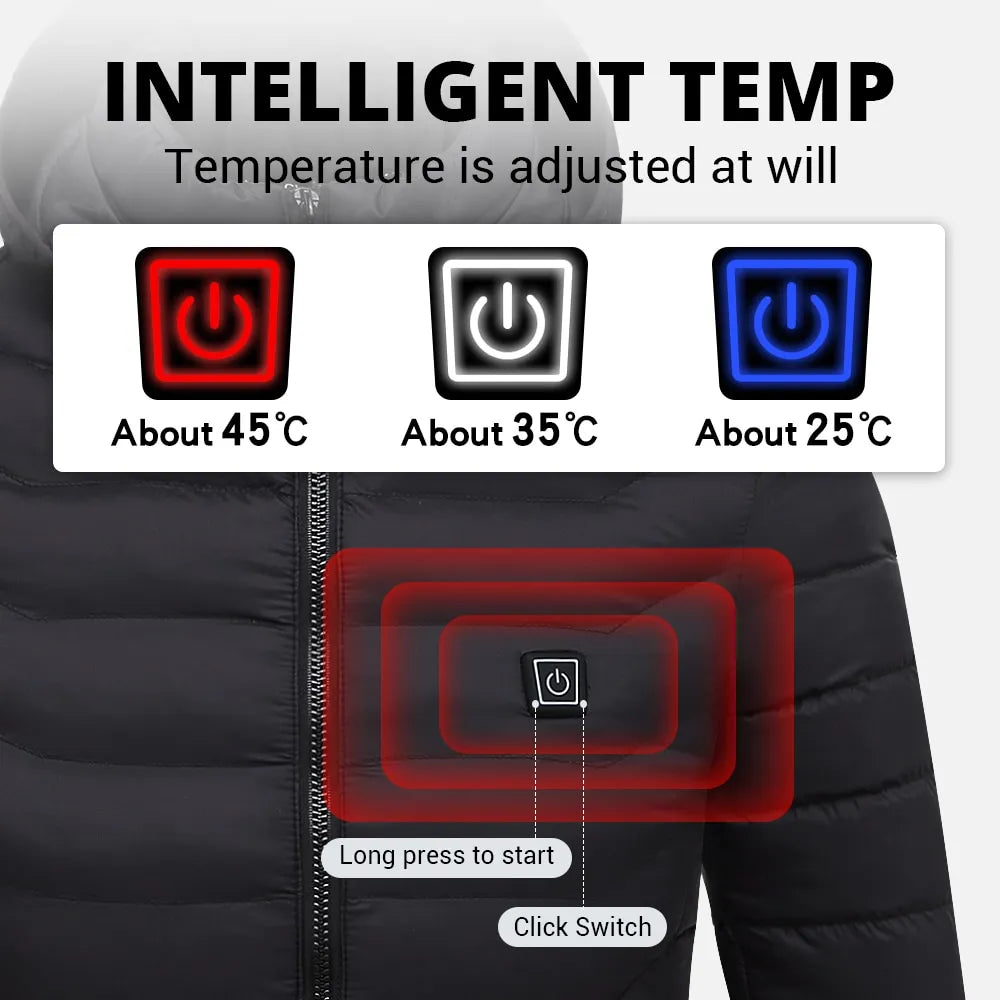 Heated Hooded Jacket | USB Rechargeable · Homefinn