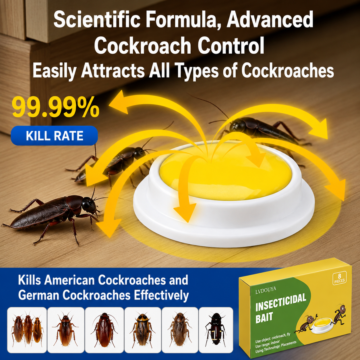 Insecticidal Bait | Cockroach Fly Killer Bait • Homefinn