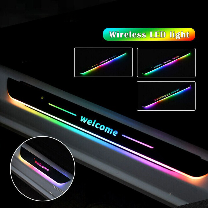 LED Car Door Sill Plate | USB Rechargeable · Homefinn