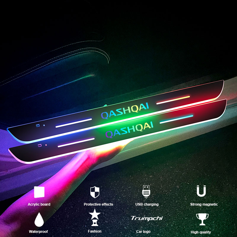 LED Car Door Sill Plate | USB Rechargeable · Homefinn