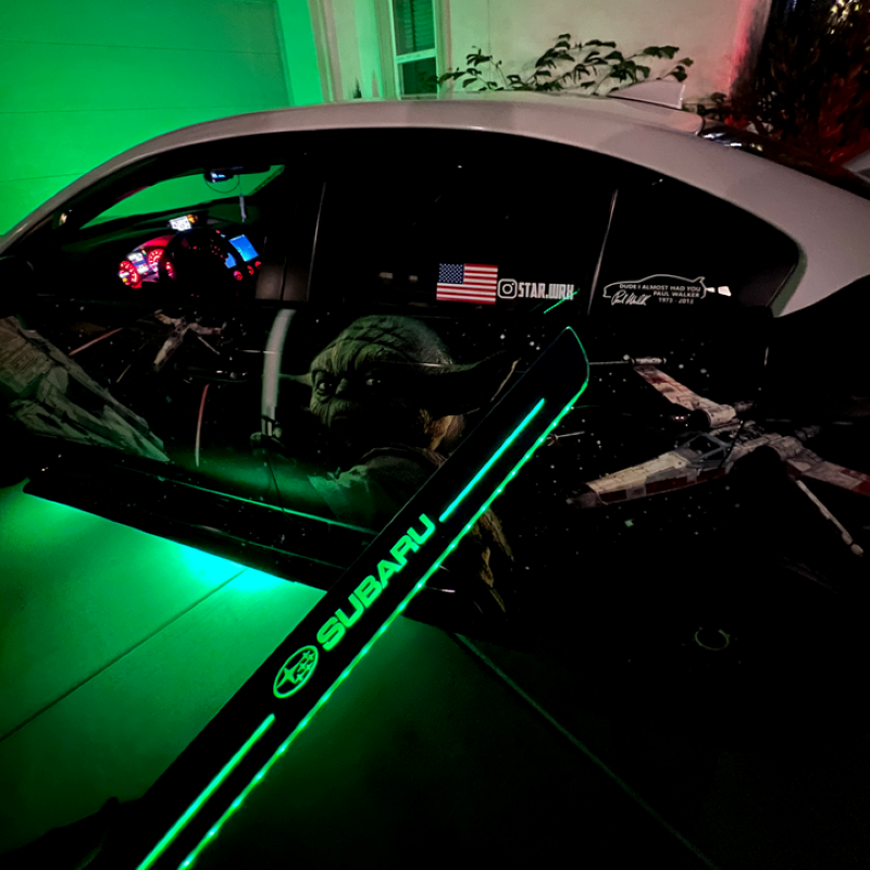LED Car Door Sill Plate | USB Rechargeable · Homefinn