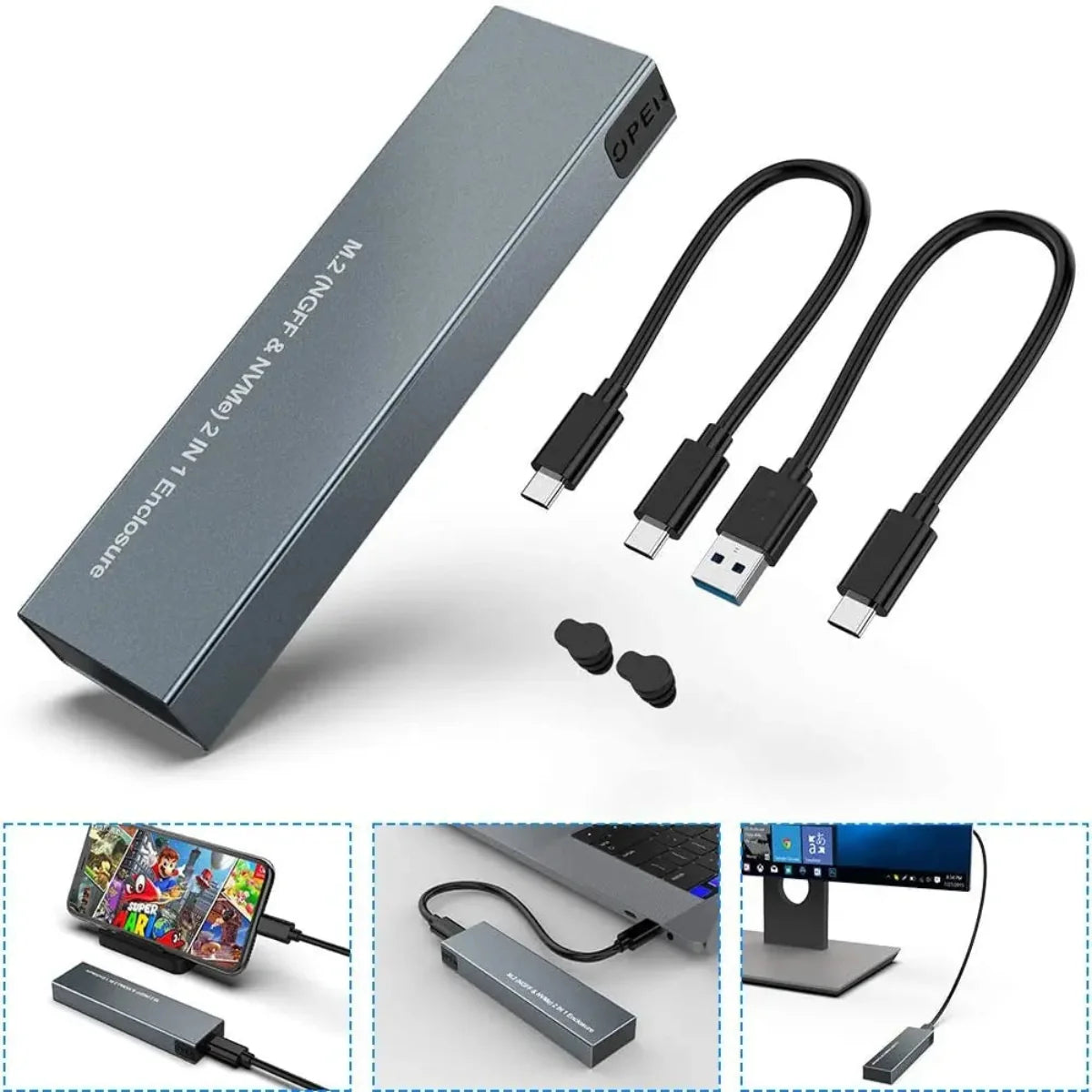M.2 SSD Enclosure | USB C · Homefinn