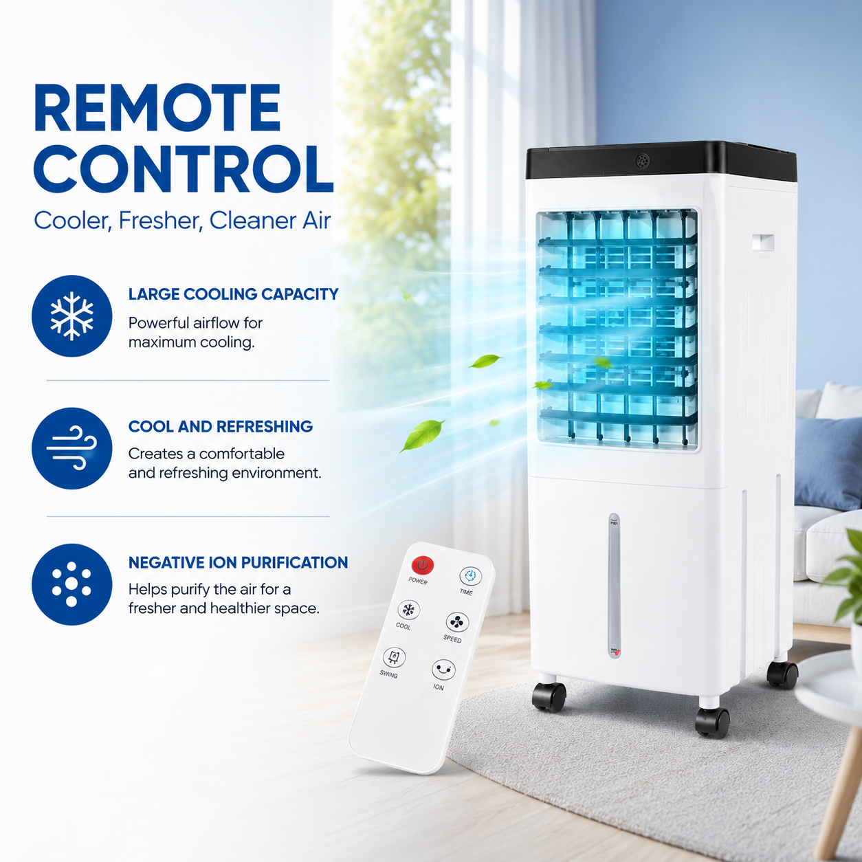 Mini Portable Air Conditioner | Remote Control Evaporative Cooler • Homefinn