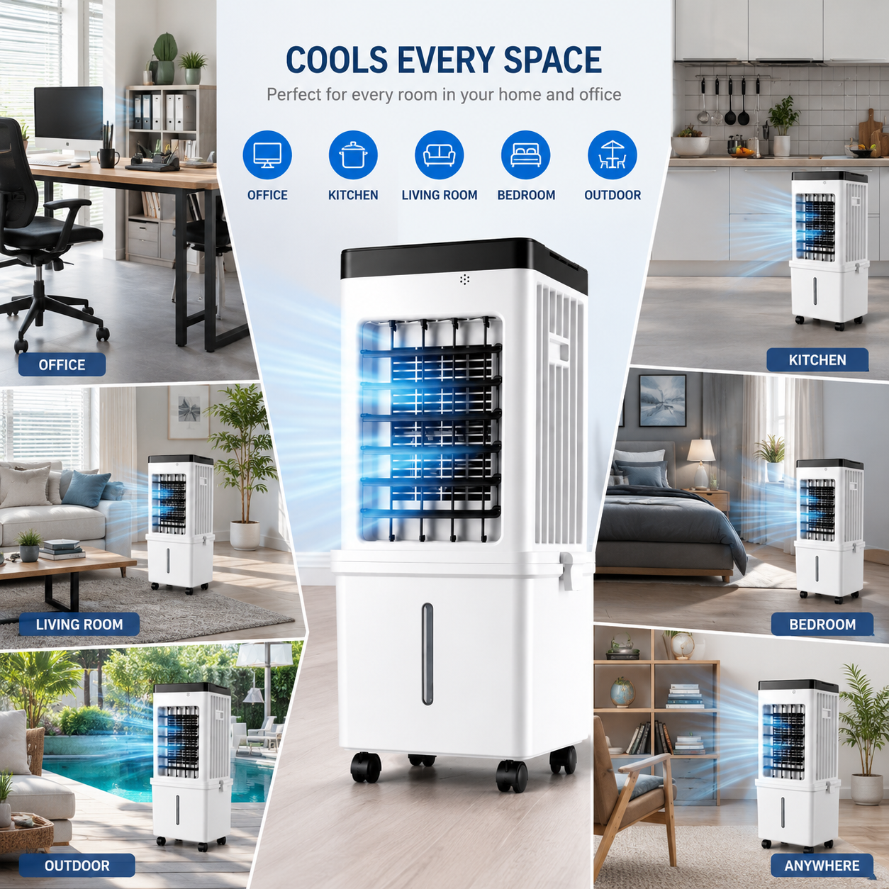 Mini Portable Air Conditioner | Remote Control Evaporative Cooler • Homefinn