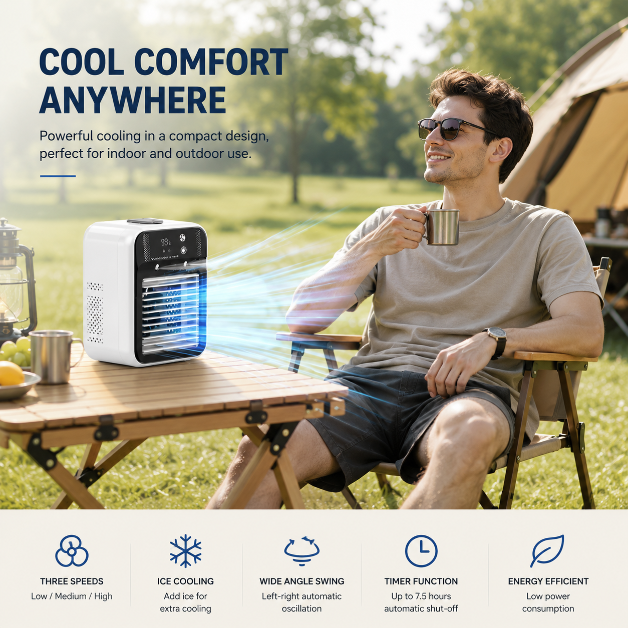 Mini Portable Air Conditioner | USB Mist Cooling Fan • Homefinn
