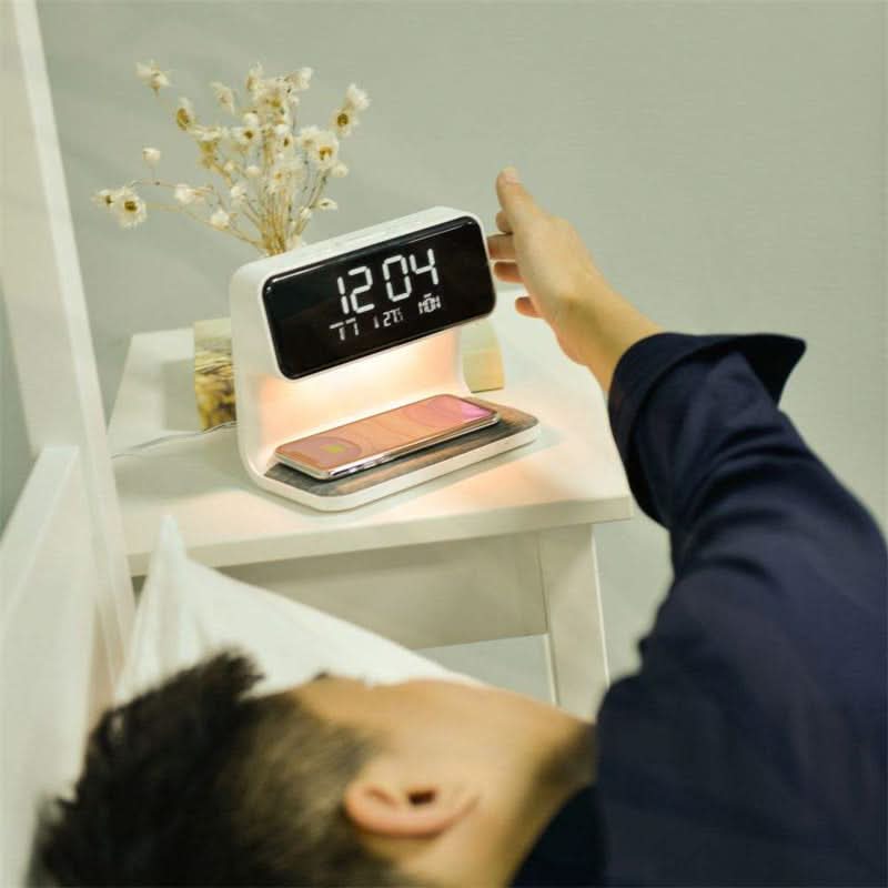 Modern Bedside Lamp | Wireless Charging · Homefinn