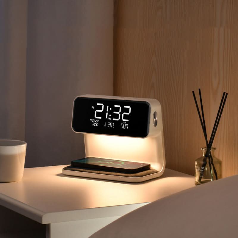 Modern Bedside Lamp | Wireless Charging · Homefinn