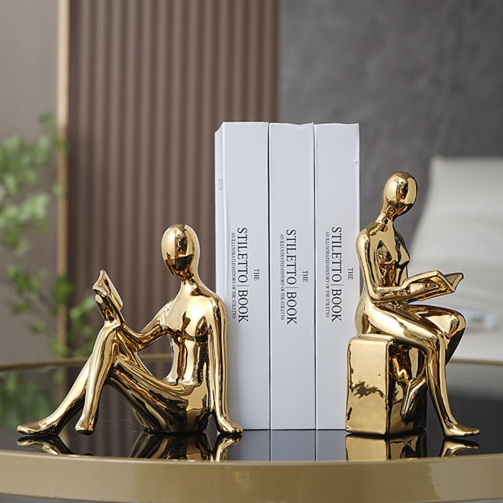 Modern Bookends Set | Reading Figures · Homefinn