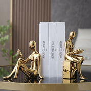 Modern Bookends Set | Reading Figures · Homefinn