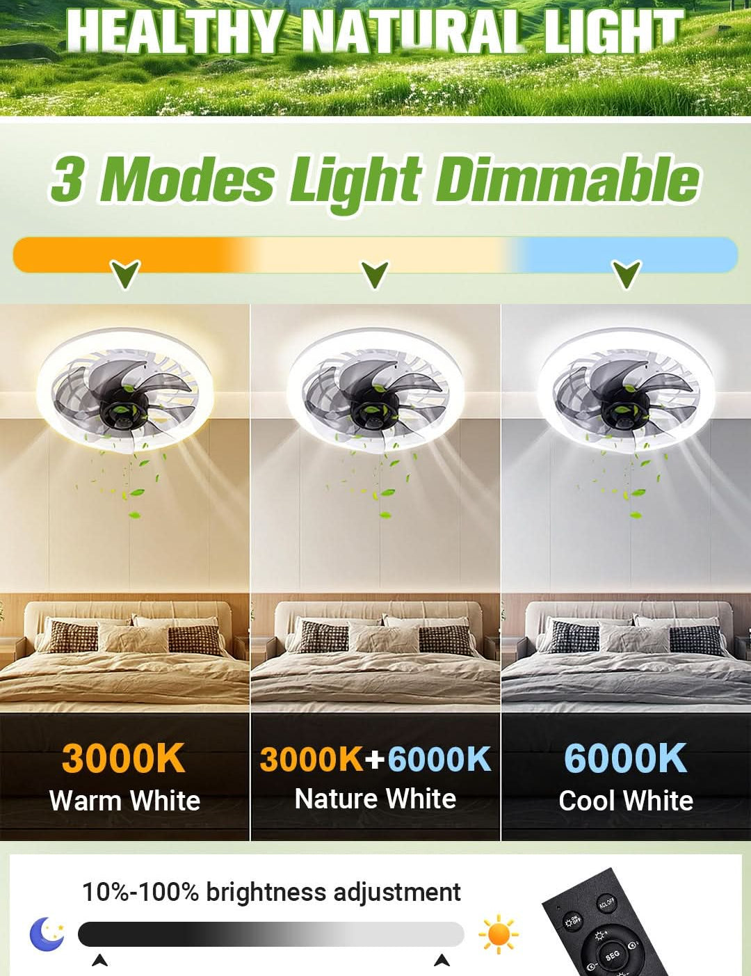 Modern Ceiling Fan Light | Remote Control · Homefinn