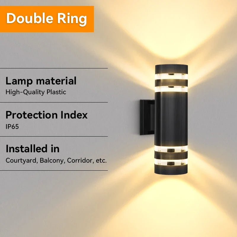 Modern Outdoor Wall Light | Up Down LED · Homefinn