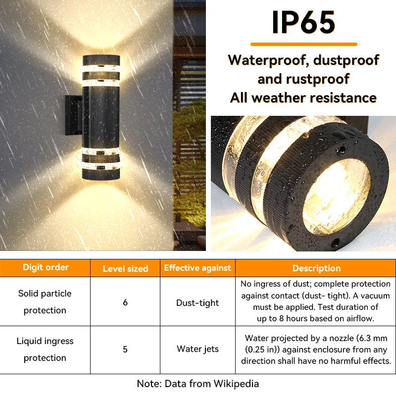 Modern Outdoor Wall Light | Up Down LED · Homefinn