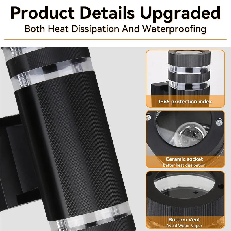 Modern Outdoor Wall Light | Up Down LED · Homefinn
