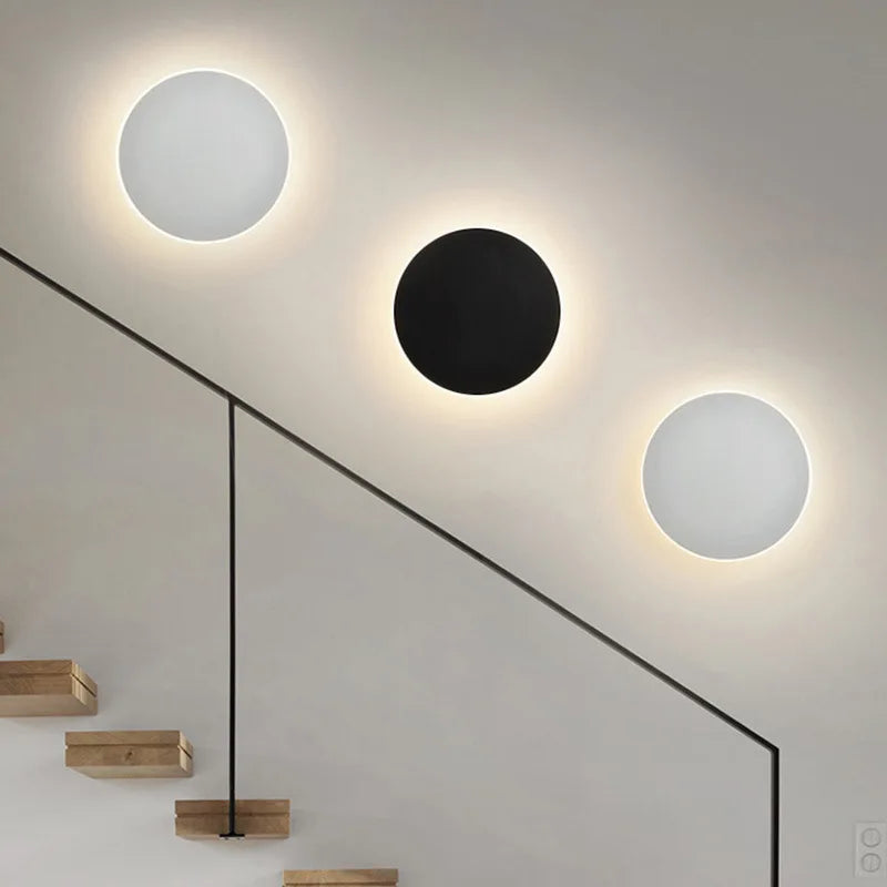 Modern Round Wall Light | LED Backlight · Homefinn