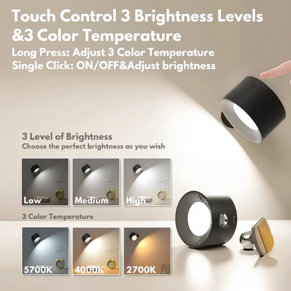 Modern Wall Light | Rechargeable LED · Homefinn