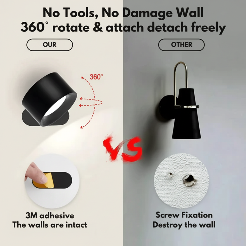Modern Wall Light | Rechargeable LED · Homefinn