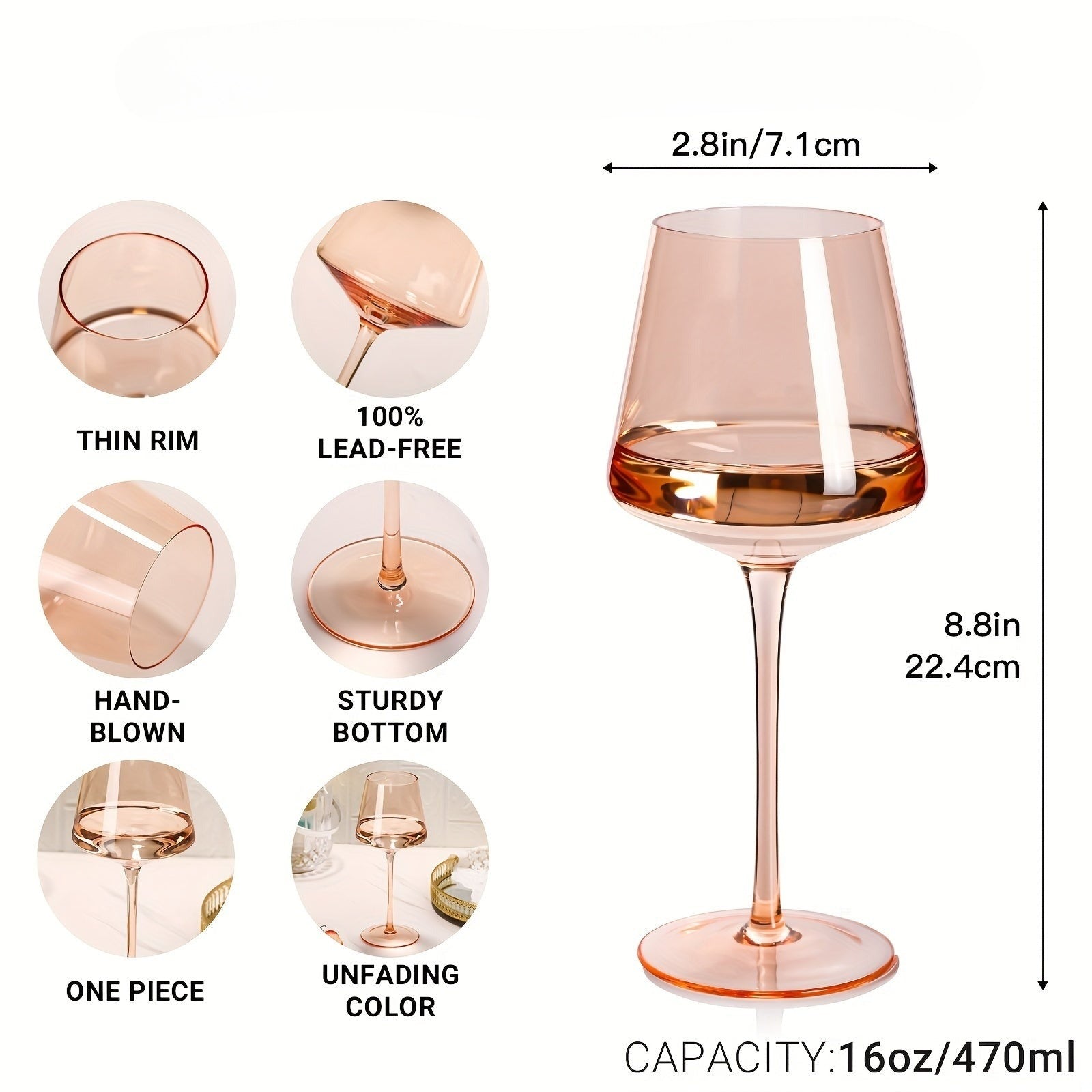 Modern Wine Glasses | Set Of Six · Homefinn