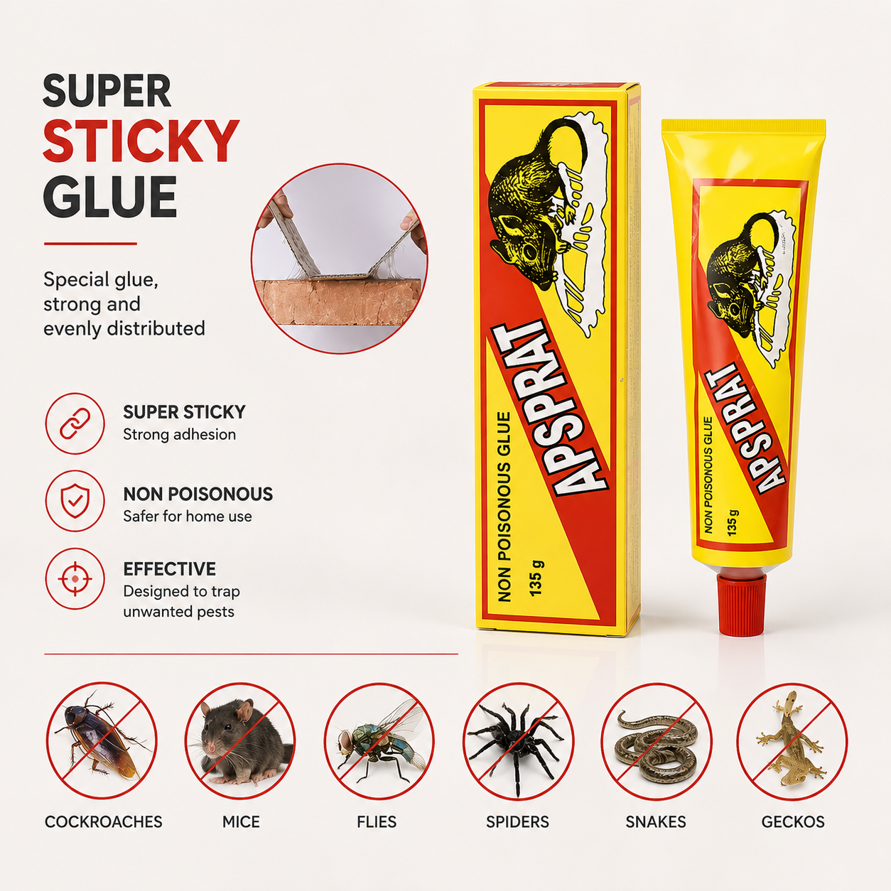 Mouse Glue Trap | Non Poisonous Adhesive Gel • Homefinn