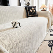Nordic Sofa Cover | Tasselled Edge · Homefinn