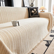 Nordic Sofa Cover | Tasselled Edge · Homefinn