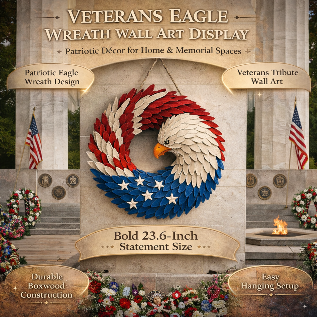 Patriotic Eagle Wreath | Wall Hanging · Homefinn