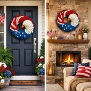 Patriotic Eagle Wreath | Wall Hanging · Homefinn