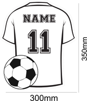 Personalised Football Jersey Mirror | LED Light · Homefinn