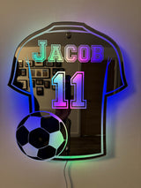 Personalised Football Jersey Mirror | LED Light