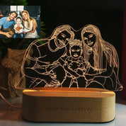 Personalised Photo Night Light | LED Engraved · Homefinn