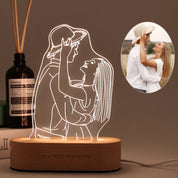 Personalised Photo Night Light | LED Engraved · Homefinn