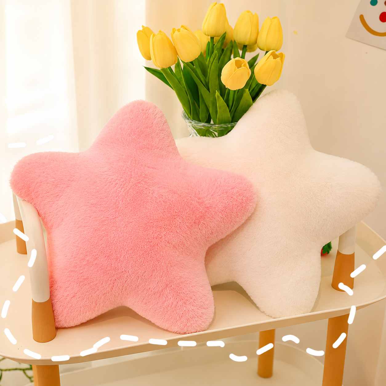 Plush Cushion | Star Shaped · Homefinn