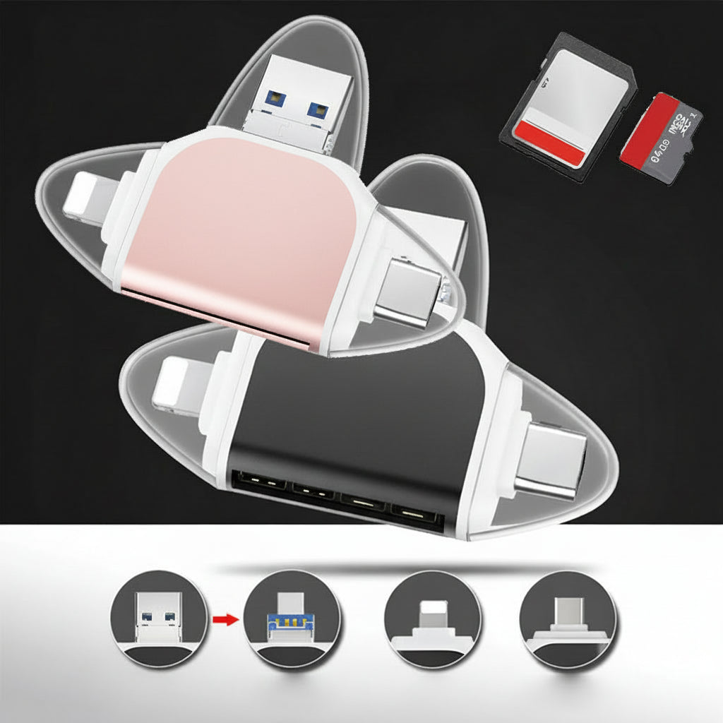 Portable Card Reader | 4 In 1 · Homefinn
