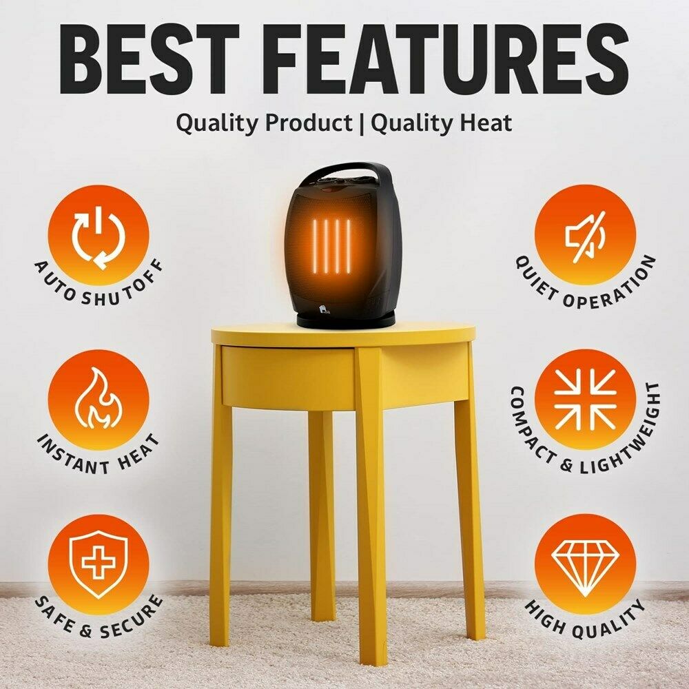 Portable Ceramic Space Heater | Oscillating · Homefinn