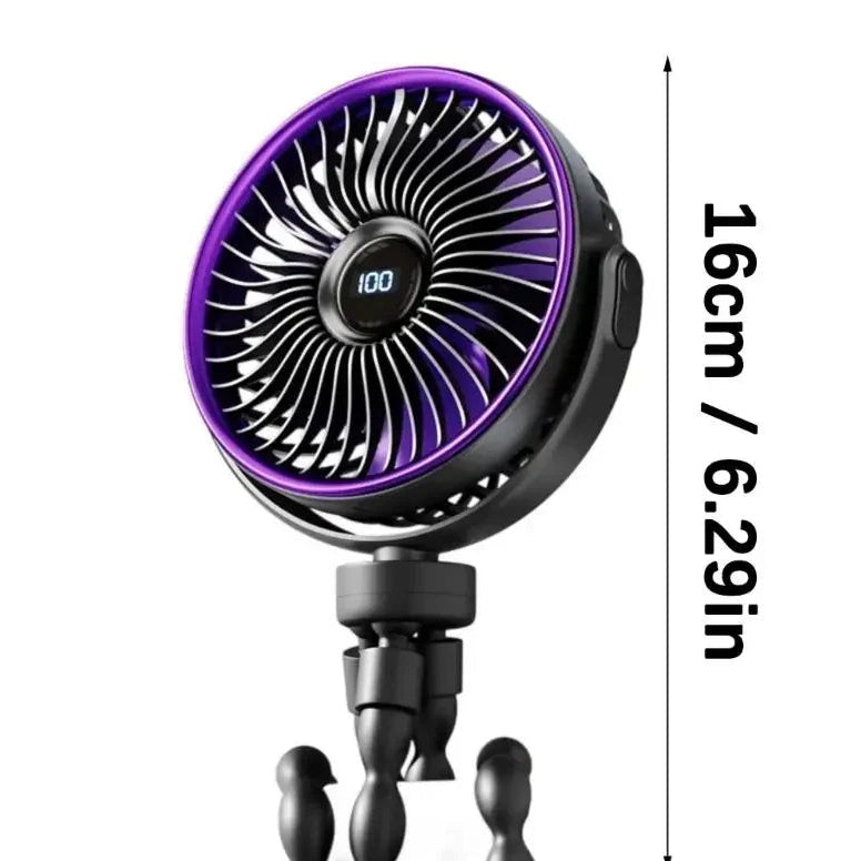 Portable Clip-On Fan | LED Display · Homefinn