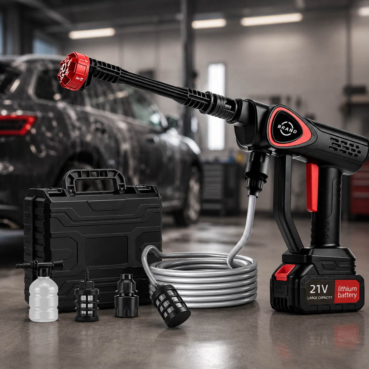 Portable Cordless Power Washer | Battery Operated Handheld Car Wash Gun • Homefinn