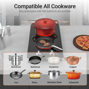 Portable Electric Cooktop | Double Burner · Homefinn