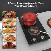 Portable Electric Cooktop | Double Burner · Homefinn