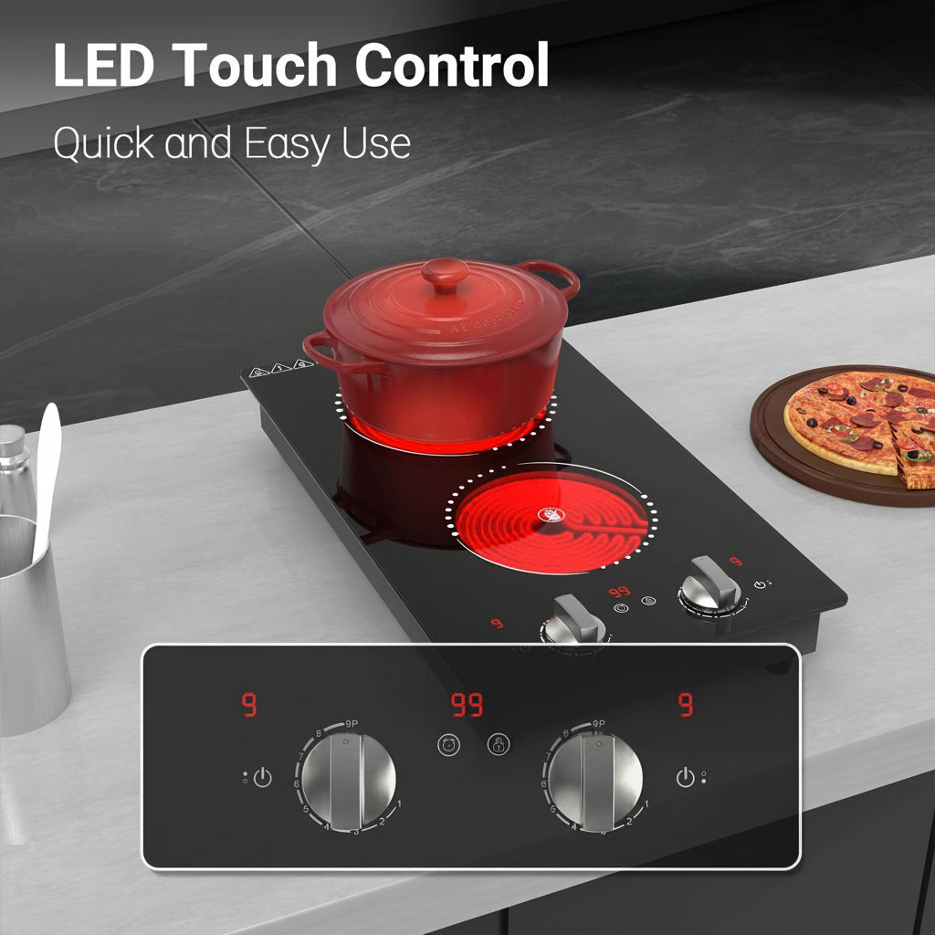 Portable Electric Cooktop | Double Burner · Homefinn