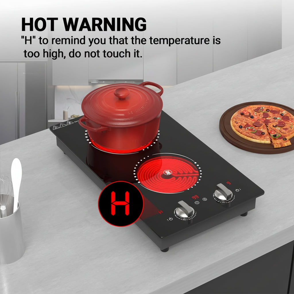 Portable Electric Cooktop | Double Burner · Homefinn