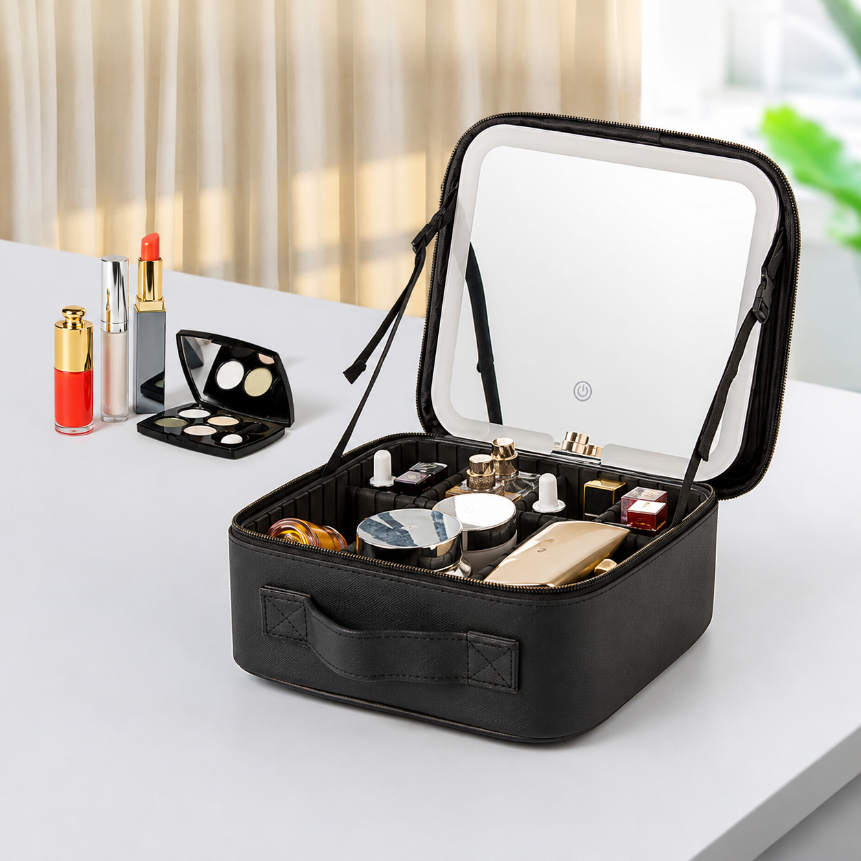 Portable Makeup Case | LED Mirror · Homefinn